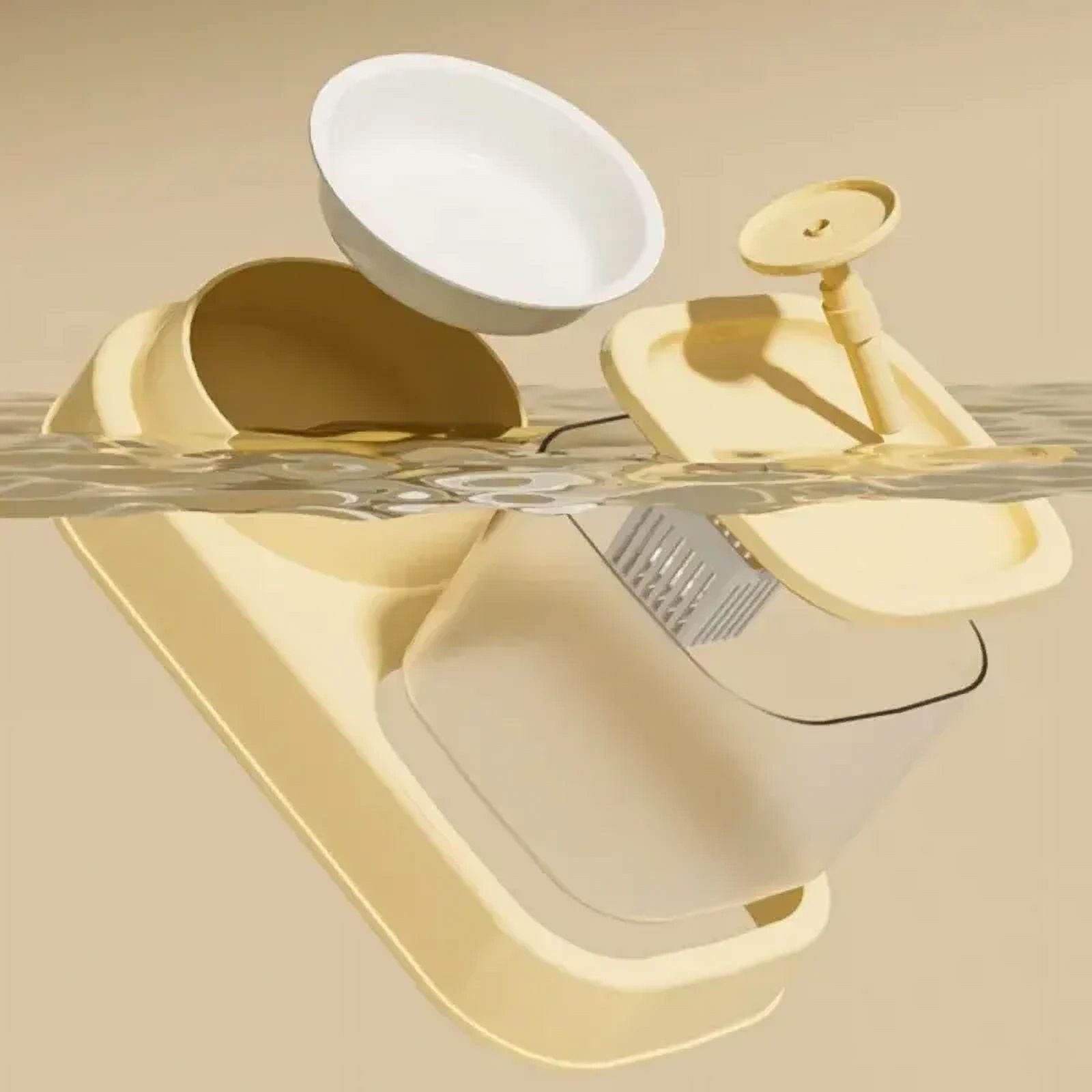 2-In-1 Recirculating Cat Water Fountain & Feeder


