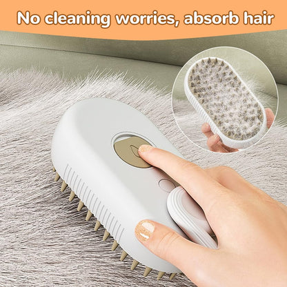 Revolutionary Pet Steam Brush & Spray Comb (Set of 2) - Effortless Deshedding & Shiny Coat for Cats & Dogs