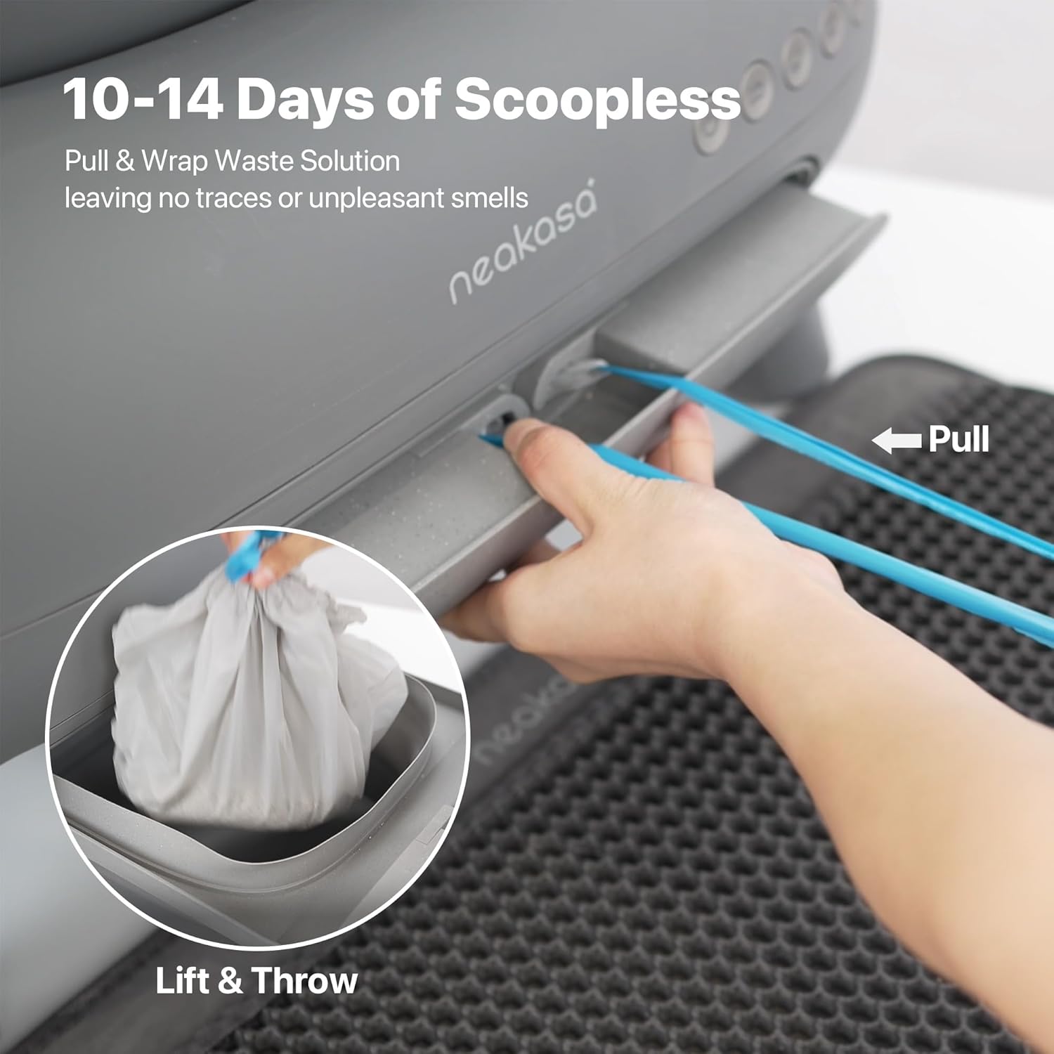 M1 Open-Top Self-Cleaning Cat Litter Box with App Control
