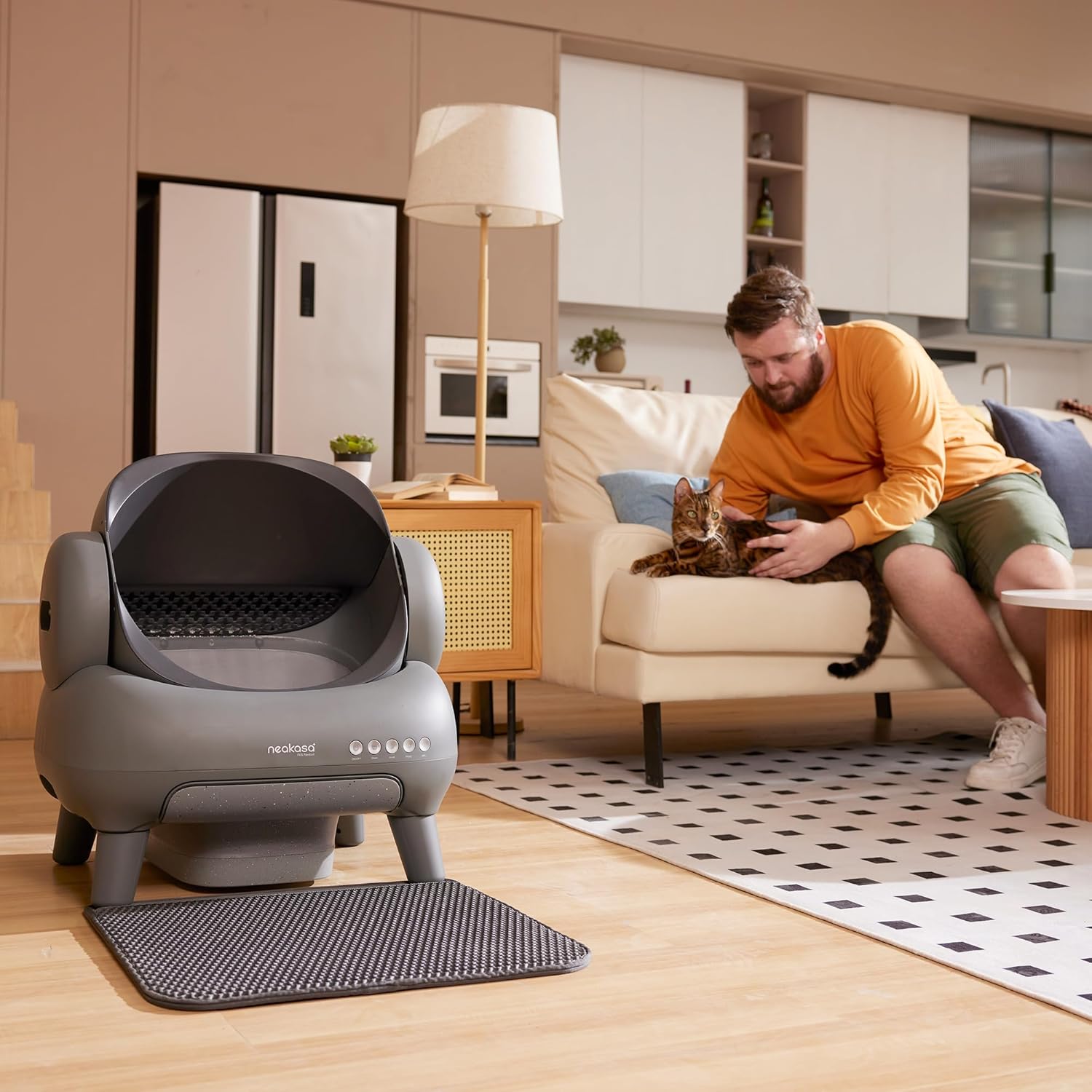 M1 Open-Top Self-Cleaning Cat Litter Box with App Control