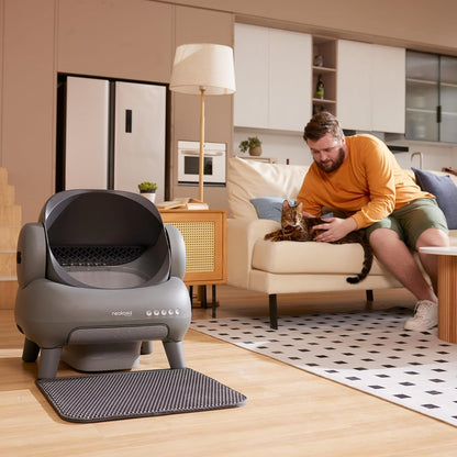 M1 Open-Top Self-Cleaning Cat Litter Box with App Control